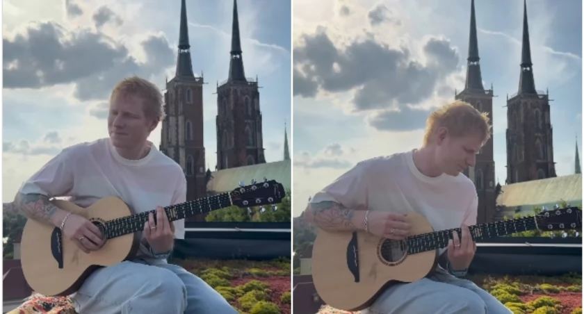 Ed Sheeran znów zaskoczył we Wrocławiu! Wszedł na dach i zaśpiewał!