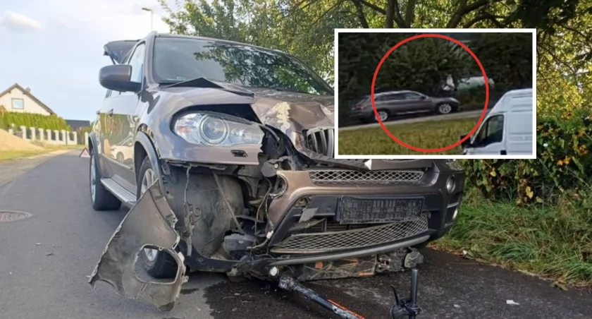 Czołowe zderzenie BMW z… hulajnogą. Po wypadku 23-latek 