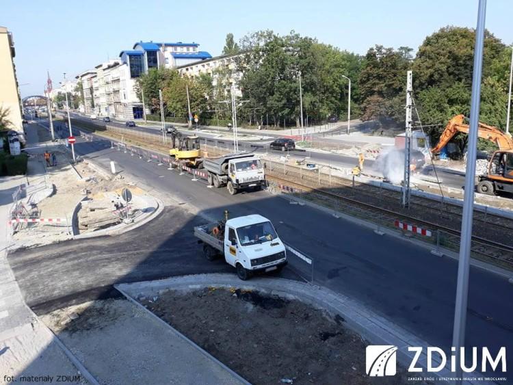 Zwężenie na Grabiszyńskiej. Tylko jeden pas w kierunku centrum