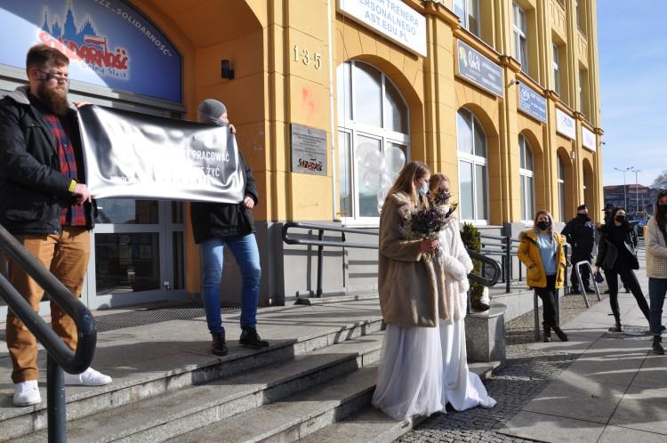 Protest branży weselnej. 