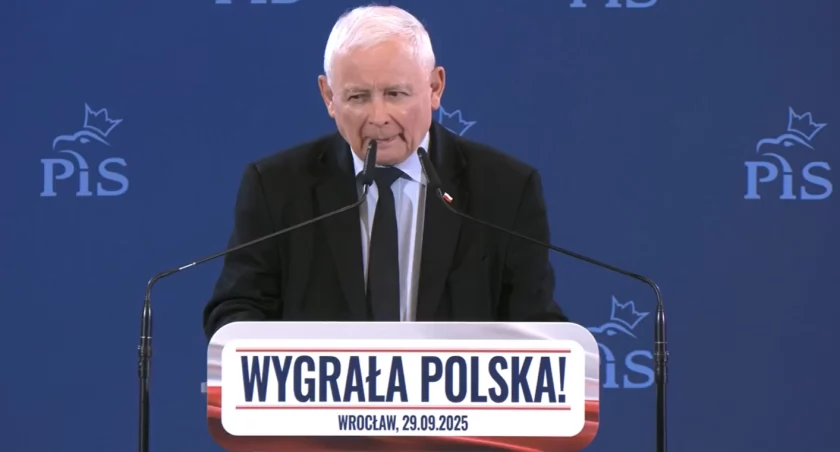 Kaczyński we Wrocławiu. Przyjechał dziękować za Nawrockiego, a straszył Niemcami i wojną