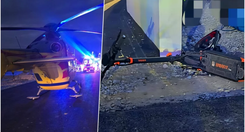 Koszmarny wypadek na hulajnodze. 15-latka zabrał śmigłowiec LPR