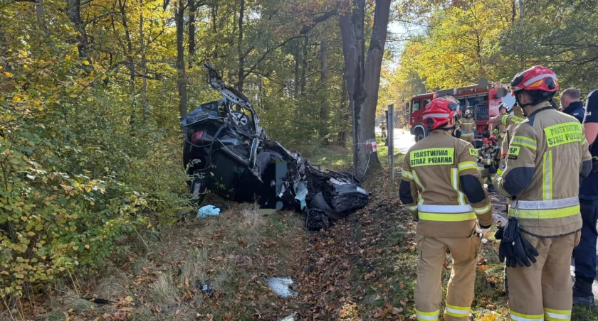 Makabryczny widok! Z audi została kupa złomu, kierowca nie miał szans