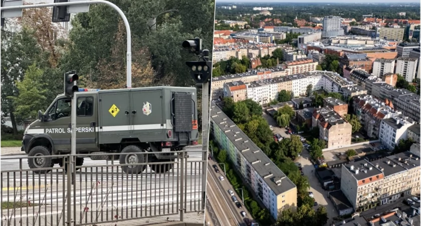 Niewybuch w kamienicy przy ul. Grunwaldzkiej. Robotnicy znaleźli go przy dachu