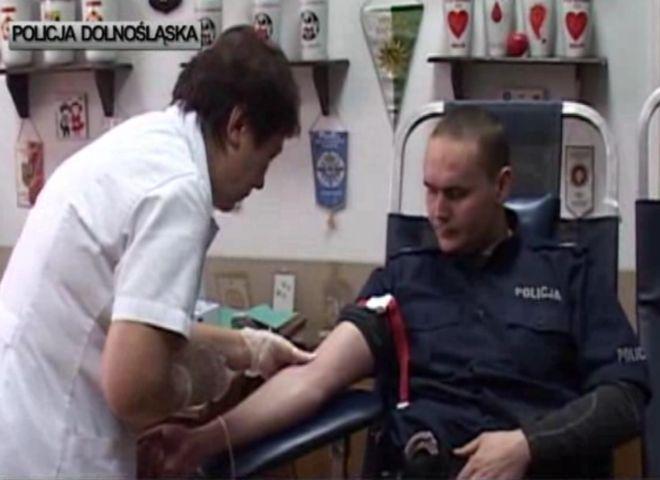 W Komendzie Wojewódzkiej Policji polała się krew