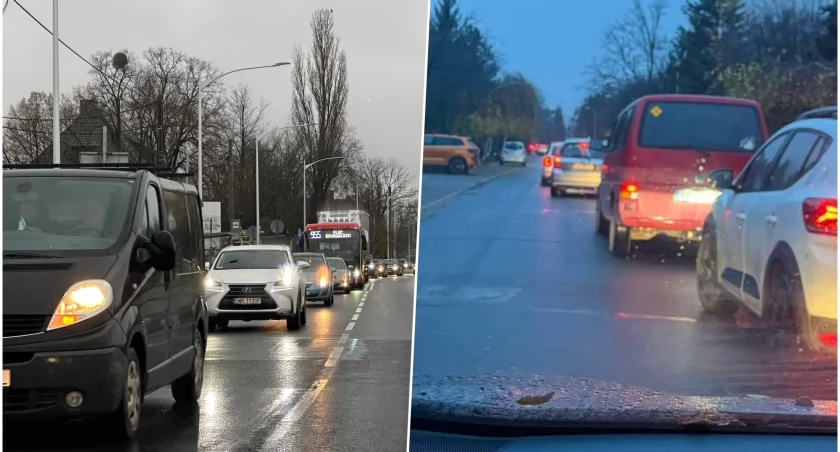 Tak wyglądał pierwszy dzień objazdu Swojczyckiej. 