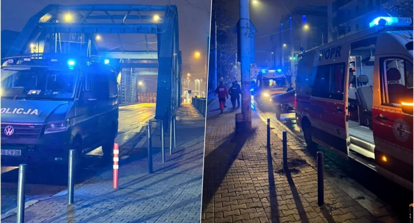 Półnaga kobieta na bulwarze przy moście Sikorskiego. Nocna akcja służb we Wrocławiu