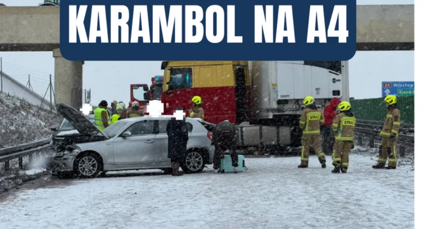 Karambol na A4. Autostrada pod Wrocławiem zablokowana. Policja: zrezygnujcie z podróży!