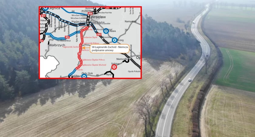 To przedostatni brakujący fragment S8. Umowa na budowę odcinka Łagiewniki – Niemcza podpisana