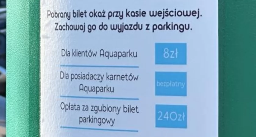 Ale zdzierstwo! Za zgubiony bilet parkingowy Aquapark każe sobie płacić 240 zł!