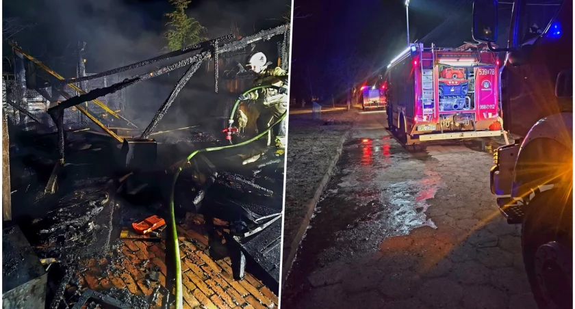Wybuch pieca w budynku gospodarczym. Dwie osoby ranne, w tym jedna ciężko
