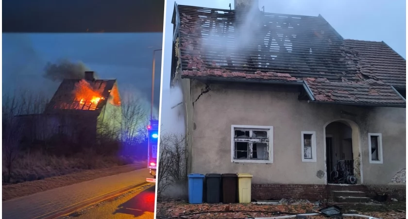 Potężny wybuch gazu w domu jednorodzinnym. Ranny 46-latek zabrany śmigłowcem