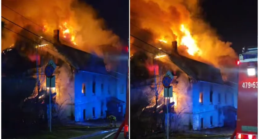 Tragiczny pożar pensjonatu. W środku strażacy znaleźli zwęglone zwłoki