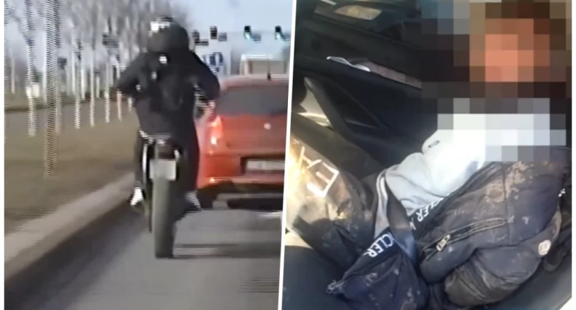 Szalony pościg ulicami Wrocławia. Motocykl na blachach… ciągnika rolniczego [FILM]