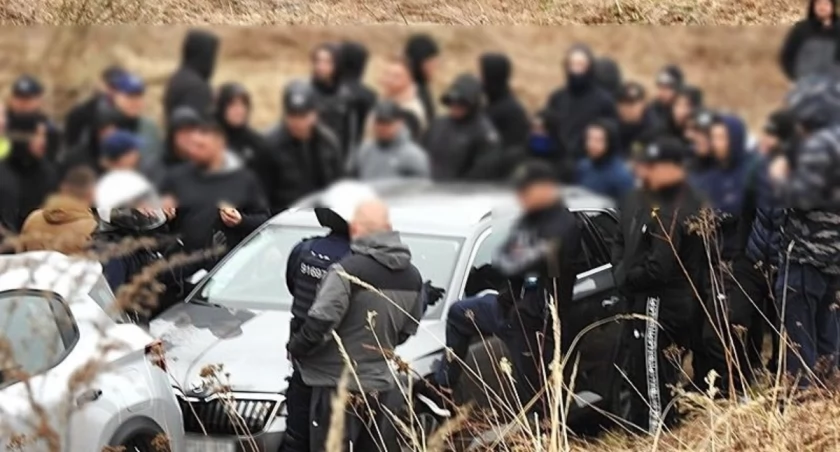 Ustawka kiboli Śląska Wrocław. Zaczaili się w lesie