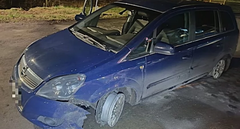 Pijana w sztok turystka z Czech jechała autem... bez felg!