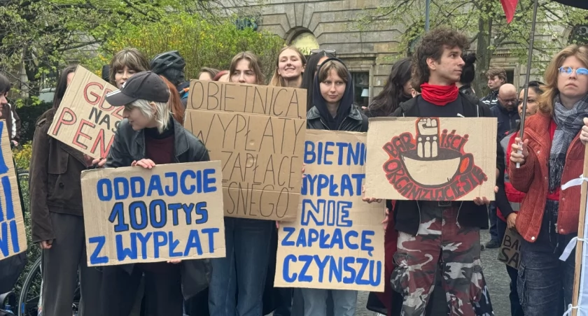 Protest baristów z Etno Cafe. 