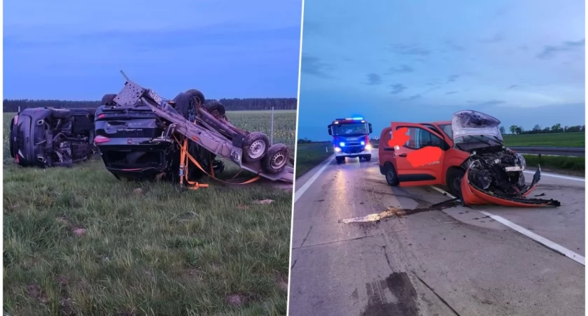 Wypadek na A4 w kierunku Wrocławia. Trzy osoby ranne, są utrudnienia 