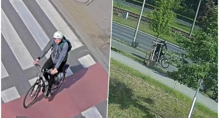 Zaatakował seniorkę, potem się przebrał. Policja publikuje wizerunek rowerzysty [FILM]