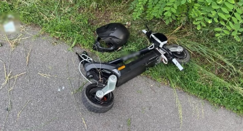14-latek na hulajnodze elektrycznej potrącony na drodze, po której nie powinien jechać