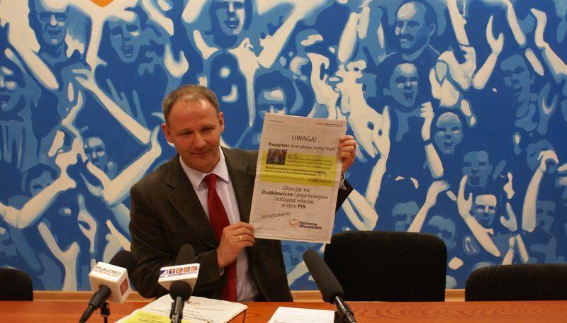 Dutkiewicz pozwał PO za reklamę wyborczą