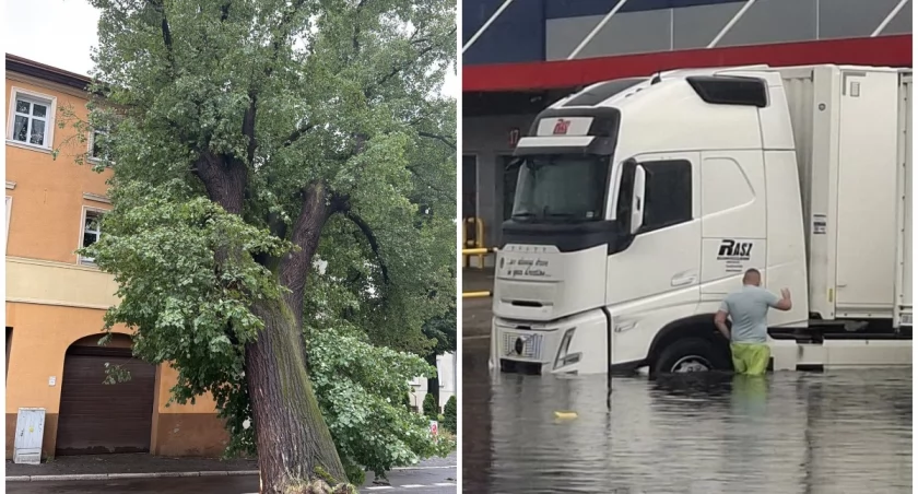 Burze i ulewy na Dolnym Śląsku. Zerwane dachy, ewakuacja obozów