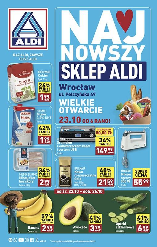 Od środy nowe Aldi we Wrocławiu. Na otwarcie zabiera w podróż do USA [GAZETKA]