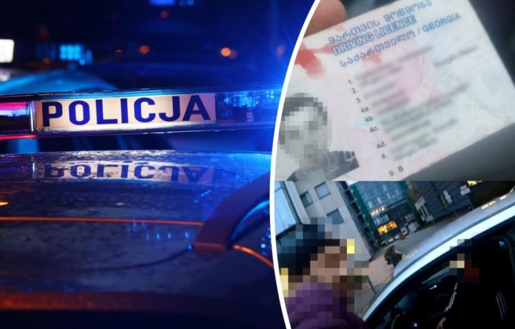 Gruzin z fałszywym prawem jazdy. Policjant: 