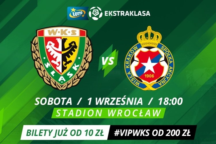 Trwa sprzedaż biletów na mecz Śląska Wrocław z Wisłą Kraków