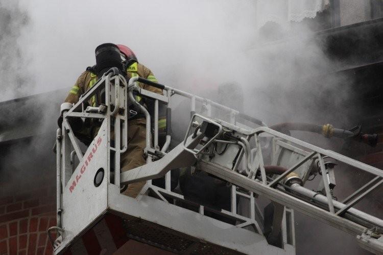 Pożar w zakładzie drewna pod Wrocławiem. Ogień pojawił się w kotłowni [ZDJĘCIA]