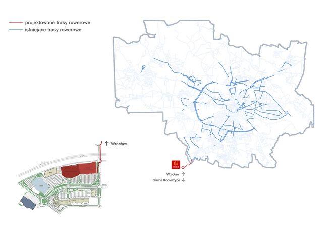 Do centrum handlowego pod Wrocławiem dojedziemy rowerem po nowej ścieżce
