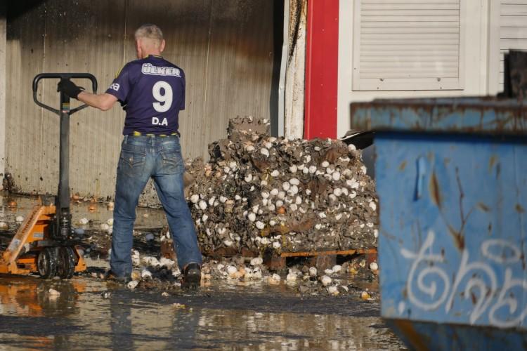 Wrocław: Duży pożar na targowisku przy Obornickiej. Spłonęło kilkanaście tysięcy jaj