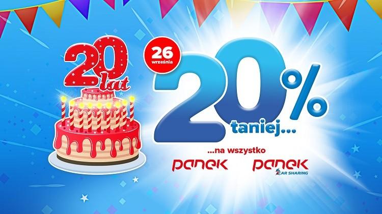 PANEK CarSharing świętuje urodziny i obniża ceny o 20%