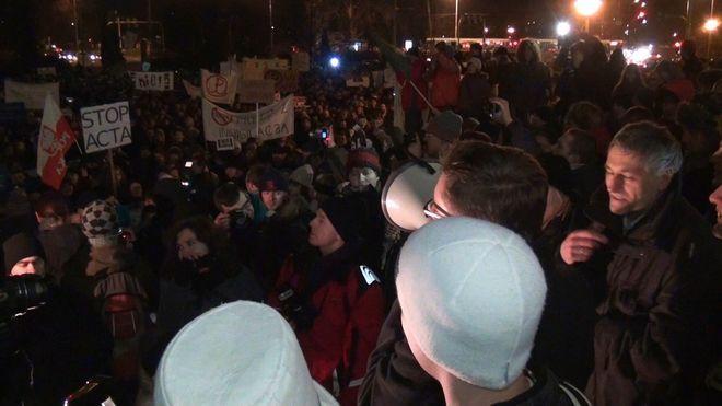 Manifestacja we Wrocławiu: kto nie skakał ten za ACTA [VIDEO]