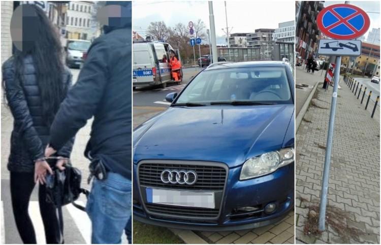 Wrocław: Pijana kobieta wjechała w znak, potem próbowała odjechać