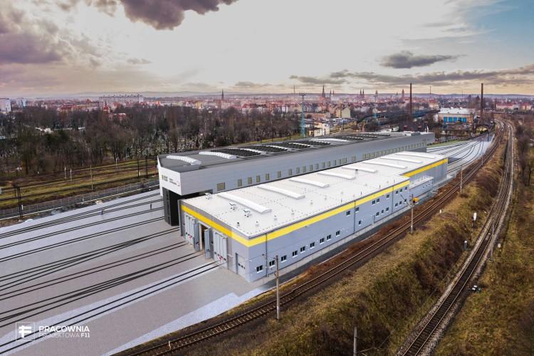 Nowa hala serwisowa Kolei Dolnośląskich coraz bliżej [WIZUALIZACJE]