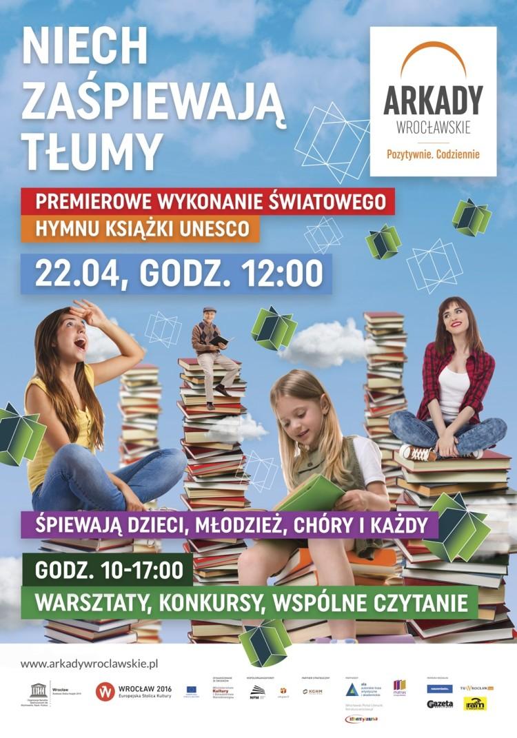 W Arkadach Wrocławskich zabrzmi Światowy Hymn Książki