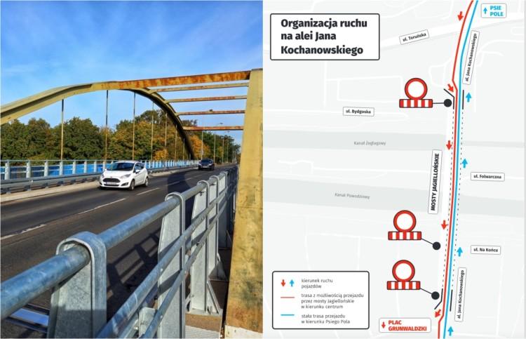 Kochanowskiego omijaj szerokim łukiem. Zamykają Most Jagielloński