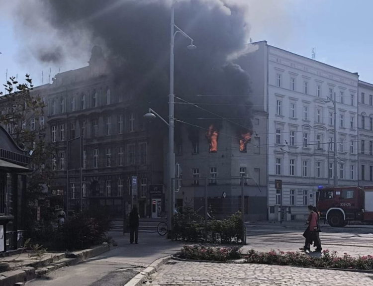 Wrocław: Pożar w centrum miasta. Spłonęło mieszkanie