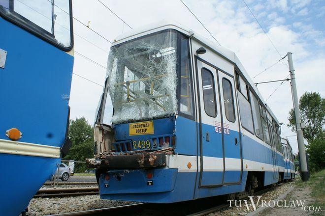 2 osoby ranne w zderzeniu dwóch tramwajów w samym centrum Wrocławia
