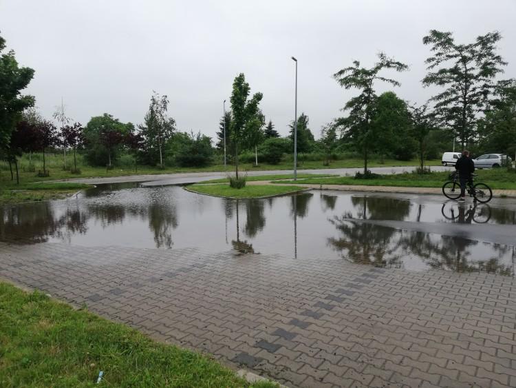 Nowy staw? Nie, to chyba największa kałuża we Wrocławiu [ZDJĘCIA, WIDEO]