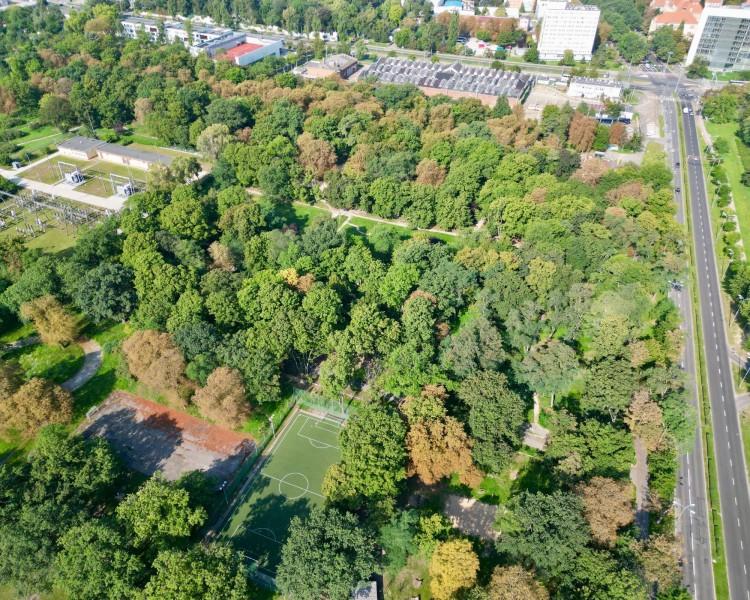 Wrocław z góry - tak z góry wygląda Park Andersa