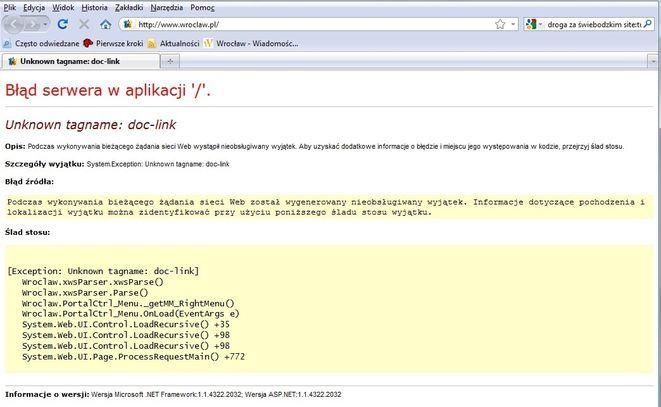 Awaria miejskiego portalu trwała 45 min.