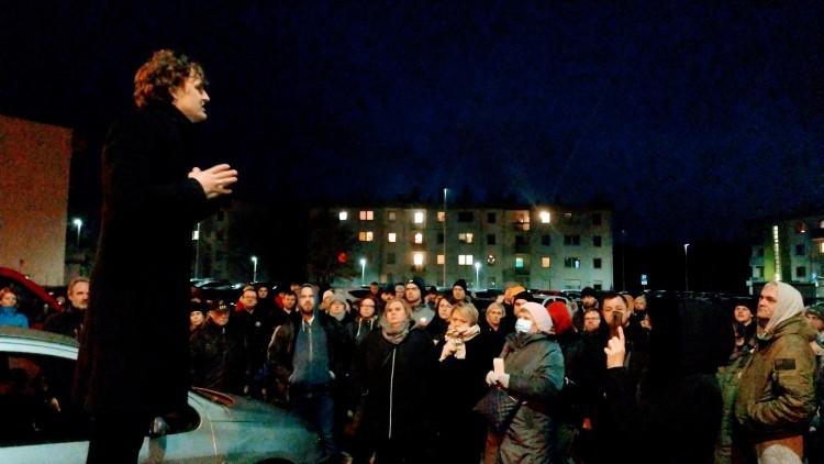 Protest mieszkańców TBS Wrocław. 