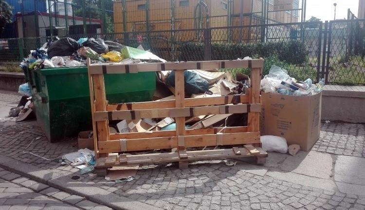 1000 złotych mandatu za bałagan na chodniku przy ulicy w centrum