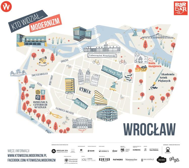 Powstała ilustrowana mapa wrocławskiej moderny!