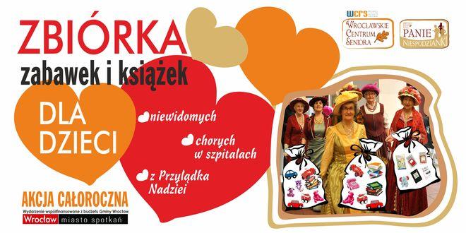 Zbiórka książek i zabawek dla chorych i potrzebujących dzieci we Wrocławiu