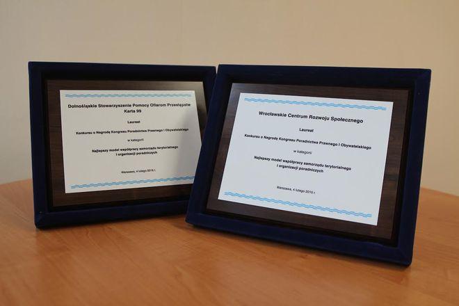 Nagroda dla Wrocławia za najlepszy model współpracy samorządu i organizacji poradniczych