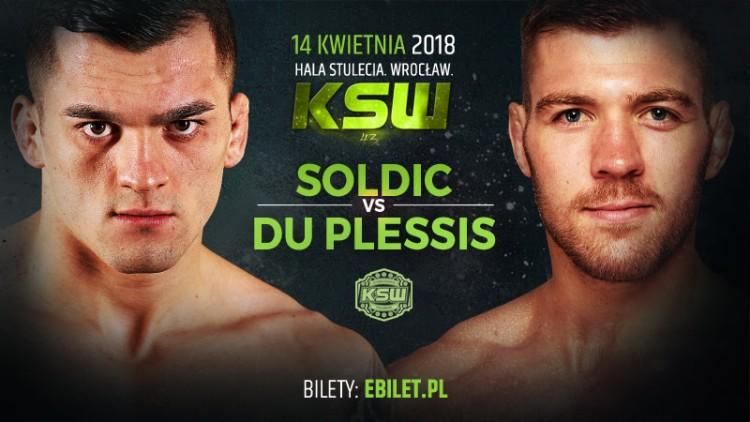 KSW 43: Soldić - Du Plessis walką wieczoru w Hali Stulecia