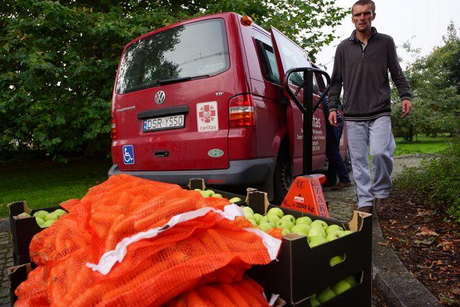 Wrocławska Caritas rozdała w mieście ponad 40 ton jabłek i marchewek [ZDJĘCIA]
